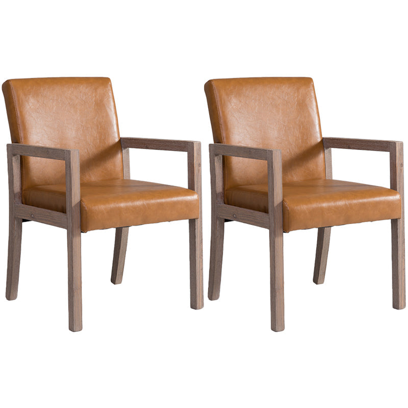 Contemporary Home Arm Chair Parsons Back Upholstered Wood Dining Room Chair Orange 2 Piece Set Clearhalo ' kitchen&dining_furn' 'Dining Chairs' 'Dining Tables & Seating' 'dining_chair' 'furn' 'furn_dining_chair' 'Furniture' 'furniture_dining_chair' 'Kitchen & Dining Furniture' 'kitchen' 3483600