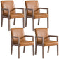 Contemporary Home Arm Chair Parsons Back Upholstered Wood Dining Room Chair Orange 4 Piece Set Clearhalo ' kitchen&dining_furn' 'Dining Chairs' 'Dining Tables & Seating' 'dining_chair' 'furn' 'furn_dining_chair' 'Furniture' 'furniture_dining_chair' 'Kitchen & Dining Furniture' 'kitchen' 3483601