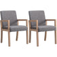 Contemporary Home Arm Chair Parsons Back Upholstered Wood Dining Room Chair Grey 2 Piece Set Clearhalo ' kitchen&dining_furn' 'Dining Chairs' 'Dining Tables & Seating' 'dining_chair' 'furn' 'furn_dining_chair' 'Furniture' 'furniture_dining_chair' 'Kitchen & Dining Furniture' 'kitchen' 3483603