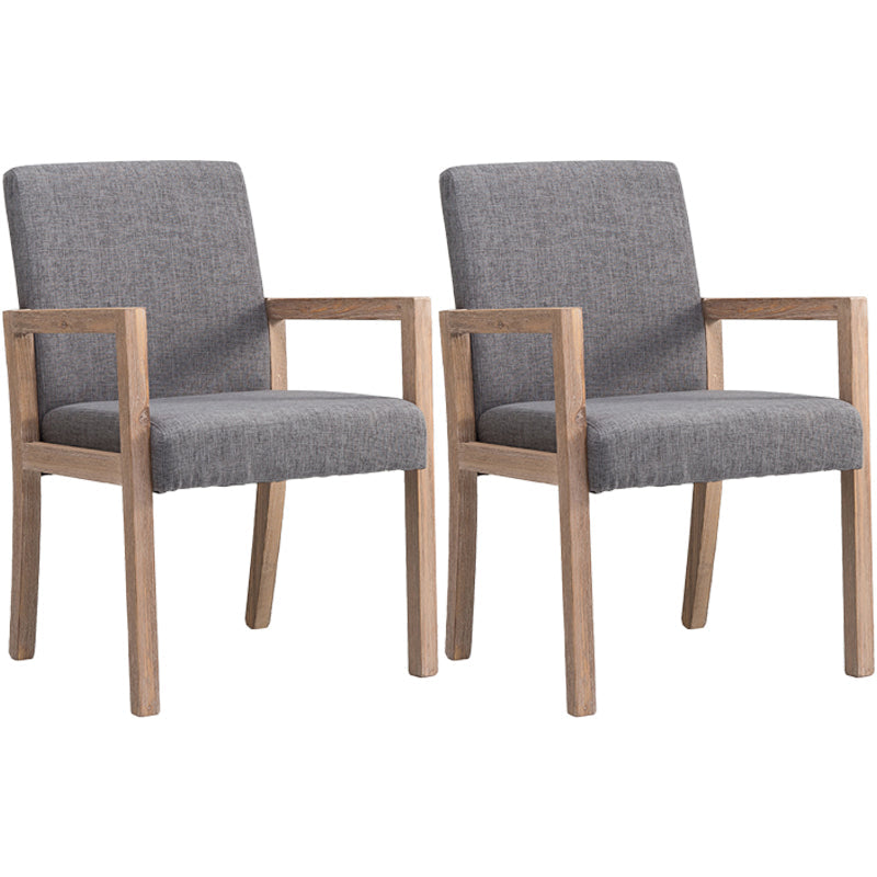 Contemporary Home Arm Chair Parsons Back Upholstered Wood Dining Room Chair Grey 2 Piece Set Clearhalo ' kitchen&dining_furn' 'Dining Chairs' 'Dining Tables & Seating' 'dining_chair' 'furn' 'furn_dining_chair' 'Furniture' 'furniture_dining_chair' 'Kitchen & Dining Furniture' 'kitchen' 3483603