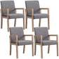 Contemporary Home Arm Chair Parsons Back Upholstered Wood Dining Room Chair Grey 4 Piece Set Clearhalo ' kitchen&dining_furn' 'Dining Chairs' 'Dining Tables & Seating' 'dining_chair' 'furn' 'furn_dining_chair' 'Furniture' 'furniture_dining_chair' 'Kitchen & Dining Furniture' 'kitchen' 3483604