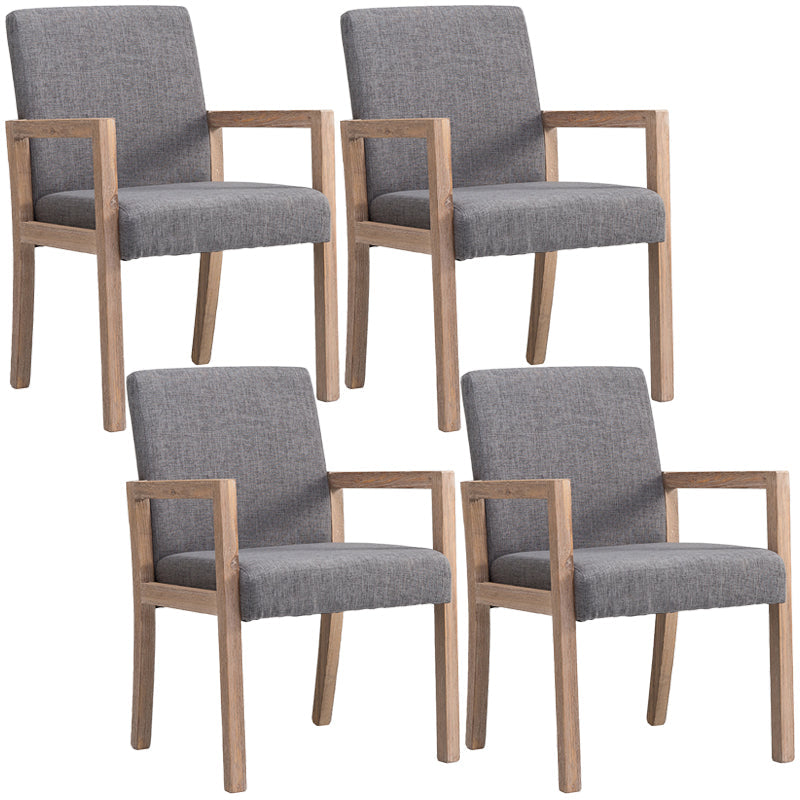 Contemporary Home Arm Chair Parsons Back Upholstered Wood Dining Room Chair Grey 4 Piece Set Clearhalo ' kitchen&dining_furn' 'Dining Chairs' 'Dining Tables & Seating' 'dining_chair' 'furn' 'furn_dining_chair' 'Furniture' 'furniture_dining_chair' 'Kitchen & Dining Furniture' 'kitchen' 3483604