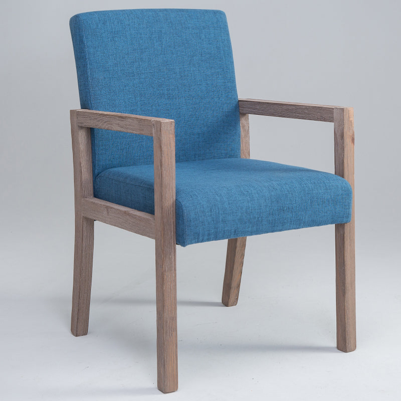Contemporary Home Arm Chair Parsons Back Upholstered Wood Dining Room Chair Blue 1 Piece Clearhalo ' kitchen&dining_furn' 'Dining Chairs' 'Dining Tables & Seating' 'dining_chair' 'furn' 'furn_dining_chair' 'Furniture' 'furniture_dining_chair' 'Kitchen & Dining Furniture' 'kitchen' 3483605