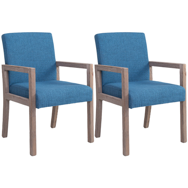 Contemporary Home Arm Chair Parsons Back Upholstered Wood Dining Room Chair Blue 2 Piece Set Clearhalo ' kitchen&dining_furn' 'Dining Chairs' 'Dining Tables & Seating' 'dining_chair' 'furn' 'furn_dining_chair' 'Furniture' 'furniture_dining_chair' 'Kitchen & Dining Furniture' 'kitchen' 3483606