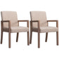 Contemporary Home Arm Chair Parsons Back Upholstered Wood Dining Room Chair Beige 2 Piece Set Clearhalo ' kitchen&dining_furn' 'Dining Chairs' 'Dining Tables & Seating' 'dining_chair' 'furn' 'furn_dining_chair' 'Furniture' 'furniture_dining_chair' 'Kitchen & Dining Furniture' 'kitchen' 3483612
