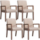 Contemporary Home Arm Chair Parsons Back Upholstered Wood Dining Room Chair Beige 4 Piece Set Clearhalo ' kitchen&dining_furn' 'Dining Chairs' 'Dining Tables & Seating' 'dining_chair' 'furn' 'furn_dining_chair' 'Furniture' 'furniture_dining_chair' 'Kitchen & Dining Furniture' 'kitchen' 3483613