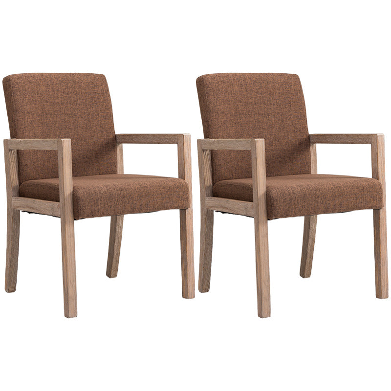 Contemporary Home Arm Chair Parsons Back Upholstered Wood Dining Room Chair Coffee 2 Piece Set Clearhalo ' kitchen&dining_furn' 'Dining Chairs' 'Dining Tables & Seating' 'dining_chair' 'furn' 'furn_dining_chair' 'Furniture' 'furniture_dining_chair' 'Kitchen & Dining Furniture' 'kitchen' 3483618