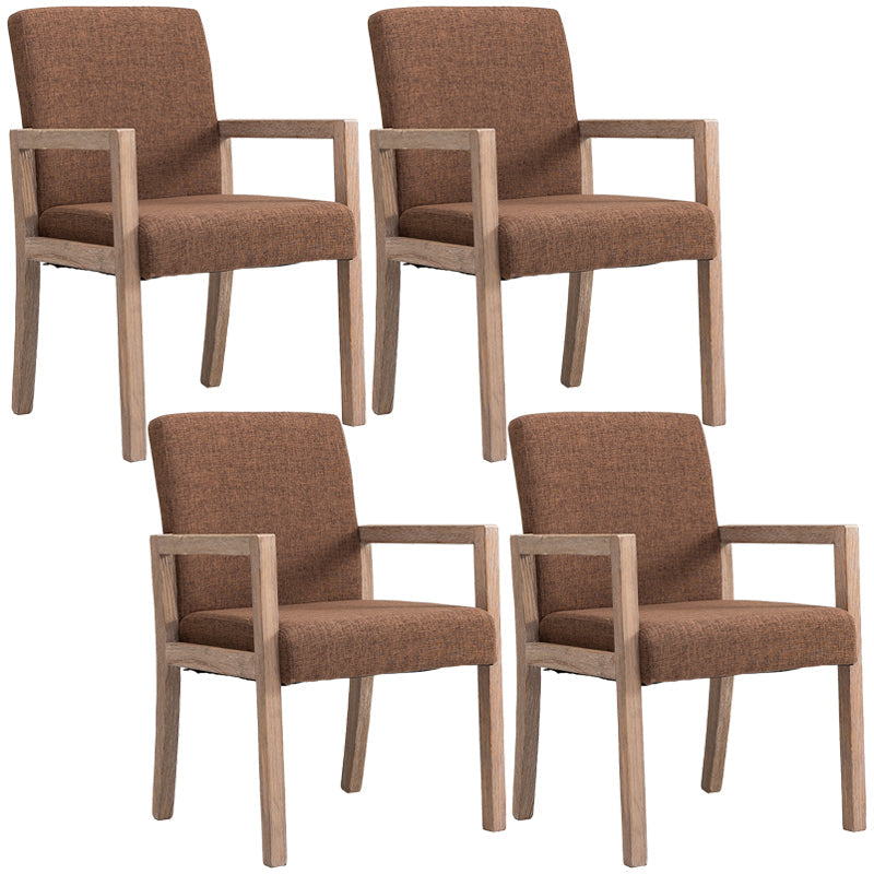 Contemporary Home Arm Chair Parsons Back Upholstered Wood Dining Room Chair Coffee 4 Piece Set Clearhalo ' kitchen&dining_furn' 'Dining Chairs' 'Dining Tables & Seating' 'dining_chair' 'furn' 'furn_dining_chair' 'Furniture' 'furniture_dining_chair' 'Kitchen & Dining Furniture' 'kitchen' 3483619