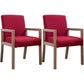 Contemporary Home Arm Chair Parsons Back Upholstered Wood Dining Room Chair Red 2 Piece Set Clearhalo ' kitchen&dining_furn' 'Dining Chairs' 'Dining Tables & Seating' 'dining_chair' 'furn' 'furn_dining_chair' 'Furniture' 'furniture_dining_chair' 'Kitchen & Dining Furniture' 'kitchen' 3483627