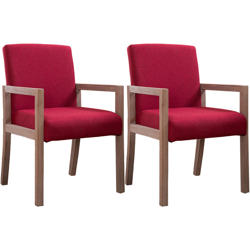 Contemporary Home Arm Chair Parsons Back Upholstered Wood Dining Room Chair Red 2 Piece Set Clearhalo ' kitchen&dining_furn' 'Dining Chairs' 'Dining Tables & Seating' 'dining_chair' 'furn' 'furn_dining_chair' 'Furniture' 'furniture_dining_chair' 'Kitchen & Dining Furniture' 'kitchen' 3483627