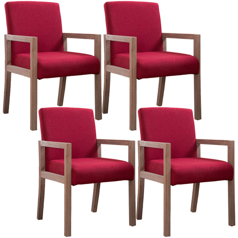 Contemporary Home Arm Chair Parsons Back Upholstered Wood Dining Room Chair Red 4 Piece Set Clearhalo ' kitchen&dining_furn' 'Dining Chairs' 'Dining Tables & Seating' 'dining_chair' 'furn' 'furn_dining_chair' 'Furniture' 'furniture_dining_chair' 'Kitchen & Dining Furniture' 'kitchen' 3483628