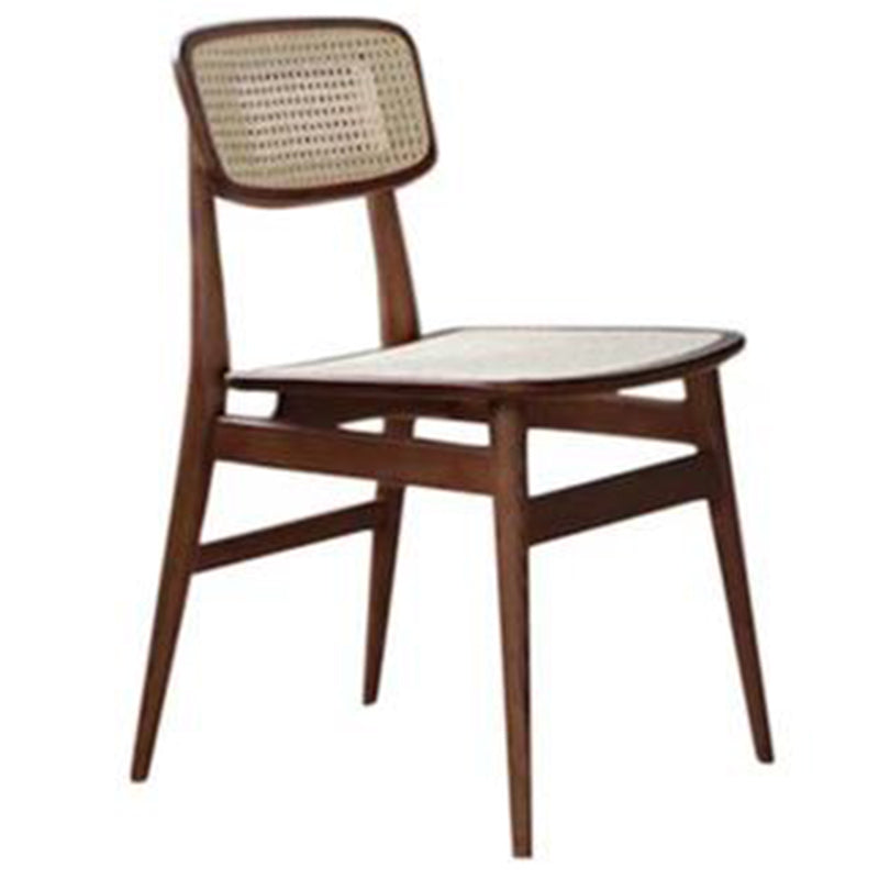 Solid Wood Traditional Dining Chair Matte Finish Open Back Dining Side Chair Walnut 1 Piece Clearhalo ' kitchen&dining_furn' 'Dining Chairs' 'Dining Tables & Seating' 'dining_chair' 'furn' 'furn_dining_chair' 'Furniture' 'furniture_dining_chair' 'Kitchen & Dining Furniture' 'kitchen' 3483635