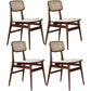 Solid Wood Traditional Dining Chair Matte Finish Open Back Dining Side Chair Walnut 4 Piece Set Clearhalo ' kitchen&dining_furn' 'Dining Chairs' 'Dining Tables & Seating' 'dining_chair' 'furn' 'furn_dining_chair' 'Furniture' 'furniture_dining_chair' 'Kitchen & Dining Furniture' 'kitchen' 3483639