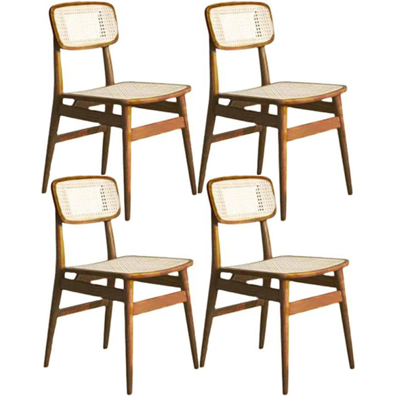 Solid Wood Traditional Dining Chair Matte Finish Open Back Dining Side Chair Light Wood 4 Piece Set Clearhalo ' kitchen&dining_furn' 'Dining Chairs' 'Dining Tables & Seating' 'dining_chair' 'furn' 'furn_dining_chair' 'Furniture' 'furniture_dining_chair' 'Kitchen & Dining Furniture' 'kitchen' 3483645