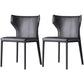 Contemporary Kitchen Solid Back Dining Side Chair Metal Dining Side Chair Grey 2 Piece Set Clearhalo ' kitchen&dining_furn' 'Dining Chairs' 'Dining Tables & Seating' 'dining_chair' 'furn' 'furn_dining_chair' 'Furniture' 'furniture_dining_chair' 'Kitchen & Dining Furniture' 'kitchen' 3483651