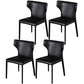 Contemporary Kitchen Solid Back Dining Side Chair Metal Dining Side Chair Black 4 Piece Set Clearhalo ' kitchen&dining_furn' 'Dining Chairs' 'Dining Tables & Seating' 'dining_chair' 'furn' 'furn_dining_chair' 'Furniture' 'furniture_dining_chair' 'Kitchen & Dining Furniture' 'kitchen' 3483658