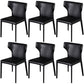 Contemporary Kitchen Solid Back Dining Side Chair Metal Dining Side Chair Black 6 Piece Set Clearhalo ' kitchen&dining_furn' 'Dining Chairs' 'Dining Tables & Seating' 'dining_chair' 'furn' 'furn_dining_chair' 'Furniture' 'furniture_dining_chair' 'Kitchen & Dining Furniture' 'kitchen' 3483660