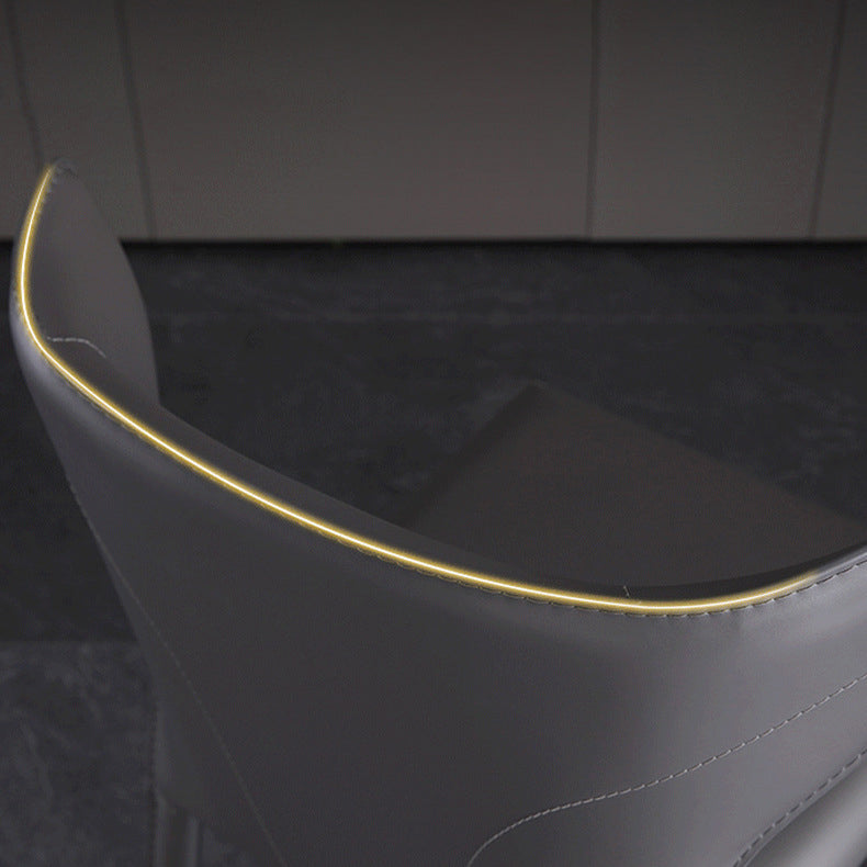 Contemporary Kitchen Solid Back Dining Side Chair Metal Dining Side Chair Clearhalo ' kitchen&dining_furn' 'Dining Chairs' 'Dining Tables & Seating' 'dining_chair' 'furn' 'furn_dining_chair' 'Furniture' 'furniture_dining_chair' 'Kitchen & Dining Furniture' 'kitchen' 3483661