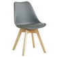 Scandinavian Dining Chair 17'' Wide Solid Back Chair with Wood Legs for Home Use Grey Plastic 1 Piece Clearhalo ' kitchen&dining_furn' 'Dining Chairs' 'Dining Tables & Seating' 'dining_chair' 'Furniture' 'furniture_dining_chair' 'Kitchen & Dining Furniture' 'kitchen' 3483678