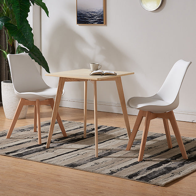 Scandinavian Dining Chair 17'' Wide Solid Back Chair with Wood Legs for Home Use Clearhalo ' kitchen&dining_furn' 'Dining Chairs' 'Dining Tables & Seating' 'dining_chair' 'Furniture' 'furniture_dining_chair' 'Kitchen & Dining Furniture' 'kitchen' 3483679