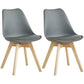 Scandinavian Dining Chair 17'' Wide Solid Back Chair with Wood Legs for Home Use Grey Plastic Set of 2 Clearhalo ' kitchen&dining_furn' 'Dining Chairs' 'Dining Tables & Seating' 'dining_chair' 'Furniture' 'furniture_dining_chair' 'Kitchen & Dining Furniture' 'kitchen' 3483680
