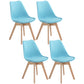 Scandinavian Dining Chair 17'' Wide Solid Back Chair with Wood Legs for Home Use Blue Plastic Set of 4 Clearhalo ' kitchen&dining_furn' 'Dining Chairs' 'Dining Tables & Seating' 'dining_chair' 'Furniture' 'furniture_dining_chair' 'Kitchen & Dining Furniture' 'kitchen' 3483712