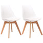 Scandinavian Dining Chair 17'' Wide Solid Back Chair with Wood Legs for Home Use White Plastic Set of 2 Clearhalo ' kitchen&dining_furn' 'Dining Chairs' 'Dining Tables & Seating' 'dining_chair' 'Furniture' 'furniture_dining_chair' 'Kitchen & Dining Furniture' 'kitchen' 3483723