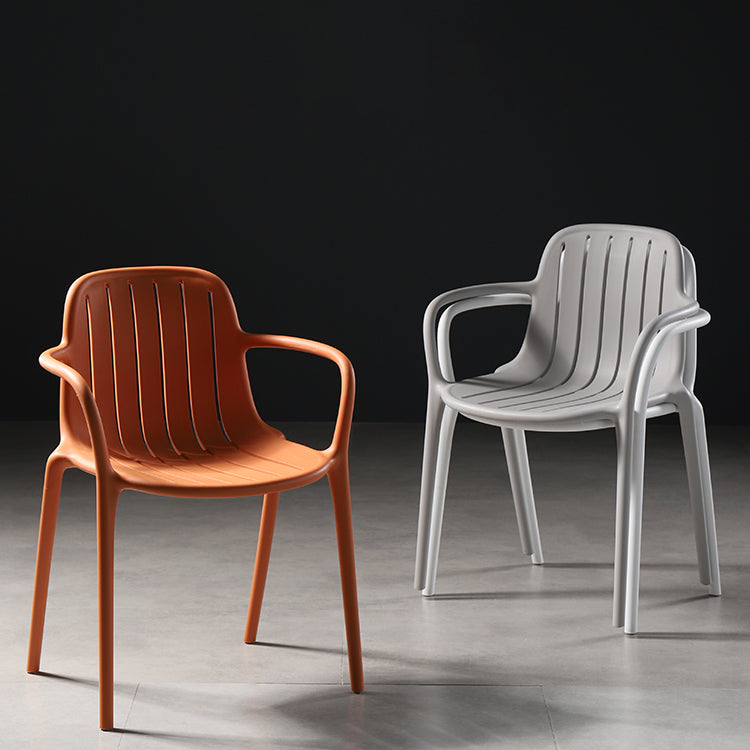 Contemporary Plastic Dining Arm Chair Windsor Back Side Chair for Home Use Clearhalo ' kitchen&dining_furn' 'Dining Chairs' 'Dining Tables & Seating' 'dining_chair' 'furn' 'furn_dining_chair' 'Furniture' 'furniture_dining_chair' 'Kitchen & Dining Furniture' 'kitchen' 3483739
