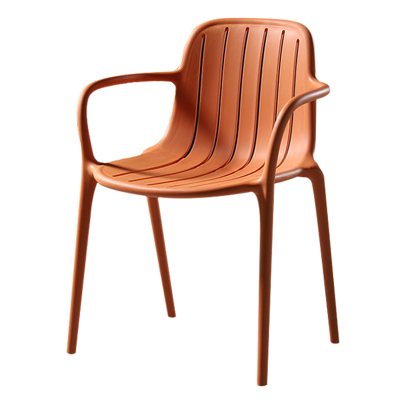 Contemporary Plastic Dining Arm Chair Windsor Back Side Chair for Home Use Clearhalo ' kitchen&dining_furn' 'Dining Chairs' 'Dining Tables & Seating' 'dining_chair' 'furn' 'furn_dining_chair' 'Furniture' 'furniture_dining_chair' 'Kitchen & Dining Furniture' 'kitchen' 3483746