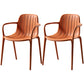 Contemporary Plastic Dining Arm Chair Windsor Back Side Chair for Home Use Orange 2 Piece Set Clearhalo ' kitchen&dining_furn' 'Dining Chairs' 'Dining Tables & Seating' 'dining_chair' 'furn' 'furn_dining_chair' 'Furniture' 'furniture_dining_chair' 'Kitchen & Dining Furniture' 'kitchen' 3483756