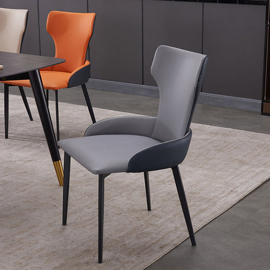 Metal Contemporary Style Home Side Chair Wingback Side Chair of 21'' Wide Chair Clearhalo ' kitchen&dining_furn' 'Dining Chairs' 'Dining Tables & Seating' 'dining_chair' 'furn' 'furn_dining_chair' 'Furniture' 'furniture_dining_chair' 'Kitchen & Dining Furniture' 'kitchen' 3483769