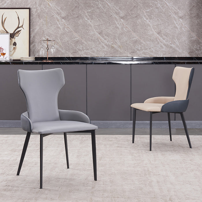Metal Contemporary Style Home Side Chair Wingback Side Chair of 21'' Wide Chair Clearhalo ' kitchen&dining_furn' 'Dining Chairs' 'Dining Tables & Seating' 'dining_chair' 'furn' 'furn_dining_chair' 'Furniture' 'furniture_dining_chair' 'Kitchen & Dining Furniture' 'kitchen' 3483771