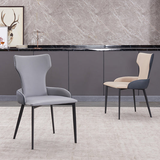 Metal Contemporary Style Home Side Chair Wingback Side Chair of 21'' Wide Chair Clearhalo ' kitchen&dining_furn' 'Dining Chairs' 'Dining Tables & Seating' 'dining_chair' 'furn' 'furn_dining_chair' 'Furniture' 'furniture_dining_chair' 'Kitchen & Dining Furniture' 'kitchen' 3483771