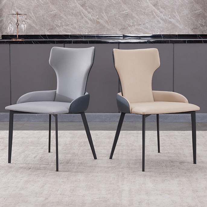 Metal Contemporary Style Home Side Chair Wingback Side Chair of 21'' Wide Chair Clearhalo ' kitchen&dining_furn' 'Dining Chairs' 'Dining Tables & Seating' 'dining_chair' 'furn' 'furn_dining_chair' 'Furniture' 'furniture_dining_chair' 'Kitchen & Dining Furniture' 'kitchen' 3483773