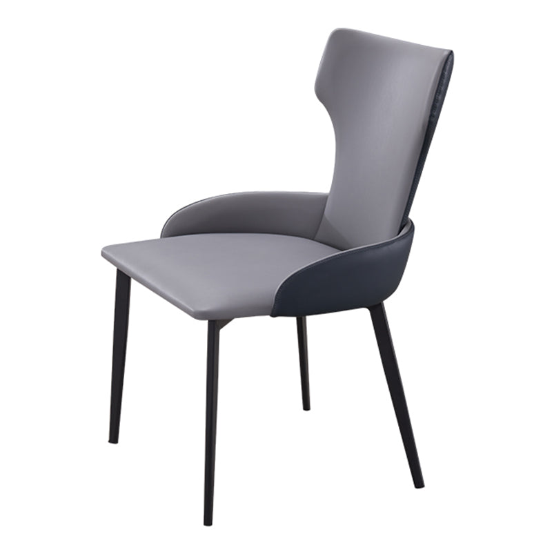 Metal Contemporary Style Home Side Chair Wingback Side Chair of 21'' Wide Chair Clearhalo ' kitchen&dining_furn' 'Dining Chairs' 'Dining Tables & Seating' 'dining_chair' 'furn' 'furn_dining_chair' 'Furniture' 'furniture_dining_chair' 'Kitchen & Dining Furniture' 'kitchen' 3483777