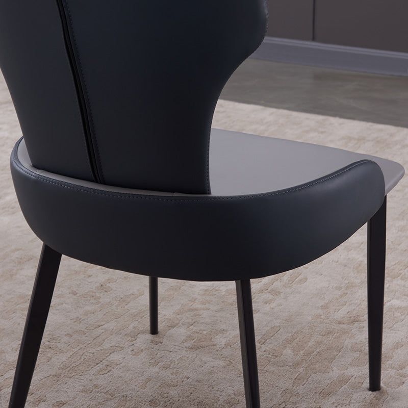 Metal Contemporary Style Home Side Chair Wingback Side Chair of 21'' Wide Chair Clearhalo ' kitchen&dining_furn' 'Dining Chairs' 'Dining Tables & Seating' 'dining_chair' 'furn' 'furn_dining_chair' 'Furniture' 'furniture_dining_chair' 'Kitchen & Dining Furniture' 'kitchen' 3483781