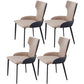 Metal Contemporary Style Home Side Chair Wingback Side Chair of 21'' Wide Chair Khaki 4 Piece Set Clearhalo ' kitchen&dining_furn' 'Dining Chairs' 'Dining Tables & Seating' 'dining_chair' 'furn' 'furn_dining_chair' 'Furniture' 'furniture_dining_chair' 'Kitchen & Dining Furniture' 'kitchen' 3483788