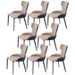 Metal Contemporary Style Home Side Chair Wingback Side Chair of 21'' Wide Chair Khaki 8 Piece Set Clearhalo ' kitchen&dining_furn' 'Dining Chairs' 'Dining Tables & Seating' 'dining_chair' 'furn' 'furn_dining_chair' 'Furniture' 'furniture_dining_chair' 'Kitchen & Dining Furniture' 'kitchen' 3483789