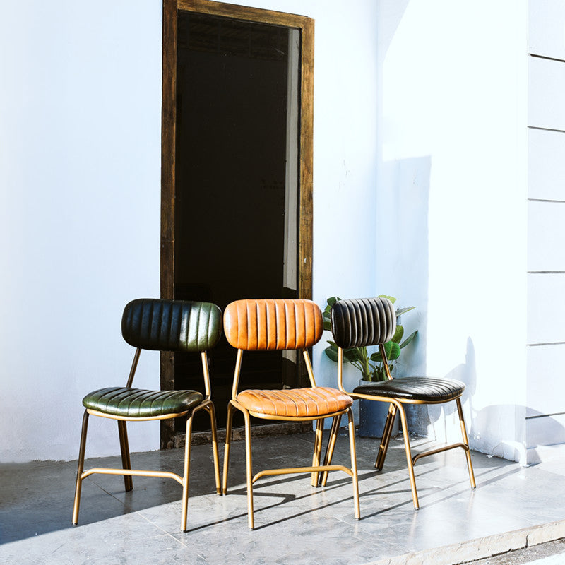 Upholstered Armless Dining Chairs Industrial Open Back Side Chair with Metal Legs Clearhalo ' kitchen&dining_furn' 'Dining Chairs' 'Dining Tables & Seating' 'dining_chair' 'furn' 'furn_dining_chair' 'Furniture' 'furniture_dining_chair' 'Kitchen & Dining Furniture' 'kitchen' 3483794