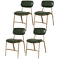 Upholstered Armless Dining Chairs Industrial Open Back Side Chair with Metal Legs Blackish Green 4 Piece Set Clearhalo ' kitchen&dining_furn' 'Dining Chairs' 'Dining Tables & Seating' 'dining_chair' 'furn' 'furn_dining_chair' 'Furniture' 'furniture_dining_chair' 'Kitchen & Dining Furniture' 'kitchen' 3483795