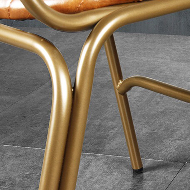 Upholstered Armless Dining Chairs Industrial Open Back Side Chair with Metal Legs Clearhalo ' kitchen&dining_furn' 'Dining Chairs' 'Dining Tables & Seating' 'dining_chair' 'furn' 'furn_dining_chair' 'Furniture' 'furniture_dining_chair' 'Kitchen & Dining Furniture' 'kitchen' 3483801