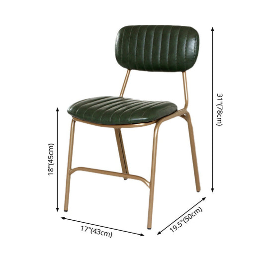 Upholstered Armless Dining Chairs Industrial Open Back Side Chair with Metal Legs Clearhalo ' kitchen&dining_furn' 'Dining Chairs' 'Dining Tables & Seating' 'dining_chair' 'furn' 'furn_dining_chair' 'Furniture' 'furniture_dining_chair' 'Kitchen & Dining Furniture' 'kitchen' 3483803