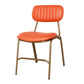 Upholstered Armless Dining Chairs Industrial Open Back Side Chair with Metal Legs Orange 1 Piece Clearhalo ' kitchen&dining_furn' 'Dining Chairs' 'Dining Tables & Seating' 'dining_chair' 'furn' 'furn_dining_chair' 'Furniture' 'furniture_dining_chair' 'Kitchen & Dining Furniture' 'kitchen' 3483809