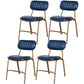 Upholstered Armless Dining Chairs Industrial Open Back Side Chair with Metal Legs Royal Blue 4 Piece Set Clearhalo ' kitchen&dining_furn' 'Dining Chairs' 'Dining Tables & Seating' 'dining_chair' 'furn' 'furn_dining_chair' 'Furniture' 'furniture_dining_chair' 'Kitchen & Dining Furniture' 'kitchen' 3483814