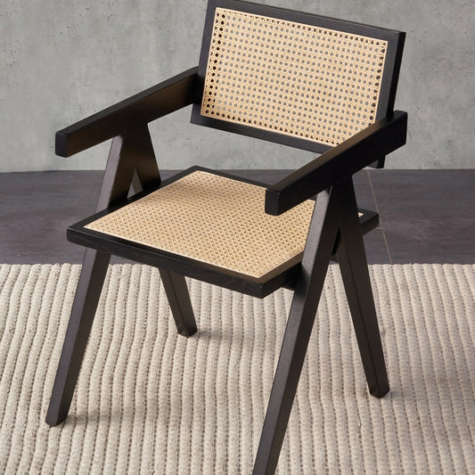 Solid Wood Traditional Dining Room Chair Matte Finish Cane Back Dining Arm Chairs Clearhalo ' kitchen&dining_furn' 'Dining Chairs' 'Dining Tables & Seating' 'dining_chair' 'furn' 'furn_dining_chair' 'Furniture' 'furniture_dining_chair' 'Kitchen & Dining Furniture' 'kitchen' 3483815