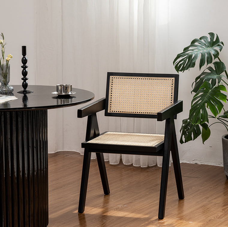 Solid Wood Traditional Dining Room Chair Matte Finish Cane Back Dining Arm Chairs Clearhalo ' kitchen&dining_furn' 'Dining Chairs' 'Dining Tables & Seating' 'dining_chair' 'furn' 'furn_dining_chair' 'Furniture' 'furniture_dining_chair' 'Kitchen & Dining Furniture' 'kitchen' 3483825