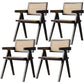 Solid Wood Traditional Dining Room Chair Matte Finish Cane Back Dining Arm Chairs Black 4 Piece Set Clearhalo ' kitchen&dining_furn' 'Dining Chairs' 'Dining Tables & Seating' 'dining_chair' 'furn' 'furn_dining_chair' 'Furniture' 'furniture_dining_chair' 'Kitchen & Dining Furniture' 'kitchen' 3483826