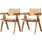 Solid Wood Traditional Dining Room Chair Matte Finish Cane Back Dining Arm Chairs Wood 2 Piece Set Clearhalo ' kitchen&dining_furn' 'Dining Chairs' 'Dining Tables & Seating' 'dining_chair' 'furn' 'furn_dining_chair' 'Furniture' 'furniture_dining_chair' 'Kitchen & Dining Furniture' 'kitchen' 3483829