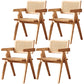 Solid Wood Traditional Dining Room Chair Matte Finish Cane Back Dining Arm Chairs Wood 4 Piece Set Clearhalo ' kitchen&dining_furn' 'Dining Chairs' 'Dining Tables & Seating' 'dining_chair' 'furn' 'furn_dining_chair' 'Furniture' 'furniture_dining_chair' 'Kitchen & Dining Furniture' 'kitchen' 3483831