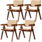 Solid Wood Traditional Dining Room Chair Matte Finish Cane Back Dining Arm Chairs Walnut 4 Piece Set Clearhalo ' kitchen&dining_furn' 'Dining Chairs' 'Dining Tables & Seating' 'dining_chair' 'furn' 'furn_dining_chair' 'Furniture' 'furniture_dining_chair' 'Kitchen & Dining Furniture' 'kitchen' 3483836